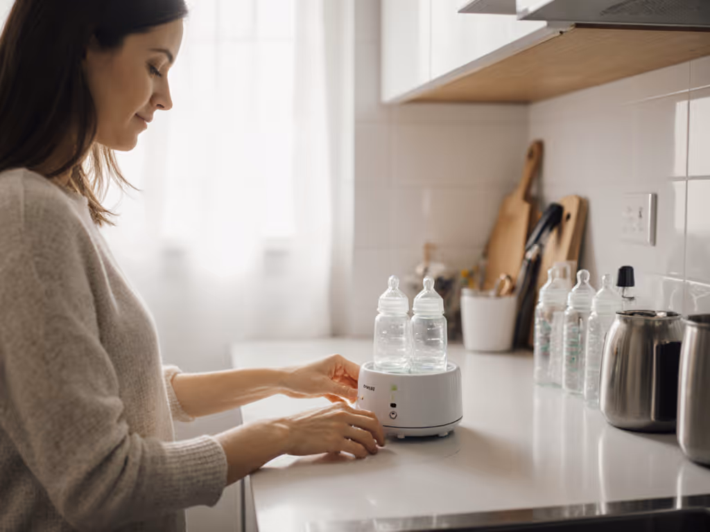 woman_using_bottle_warmer_in_tiny_kitchen